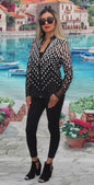 ABF Stripes Leather Jacket with Zipper 11910114