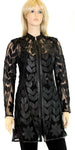 Animal print, Black, Grey, Jackets, Leather, Long Sleeve, Sheer, Turquoise, White - August Brock Fashions