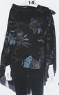 Cashmere Reversible Printed Buckle Cape Shawl