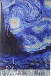 Cashmere Blend Shawl- Starry Night 2 Art Shawl