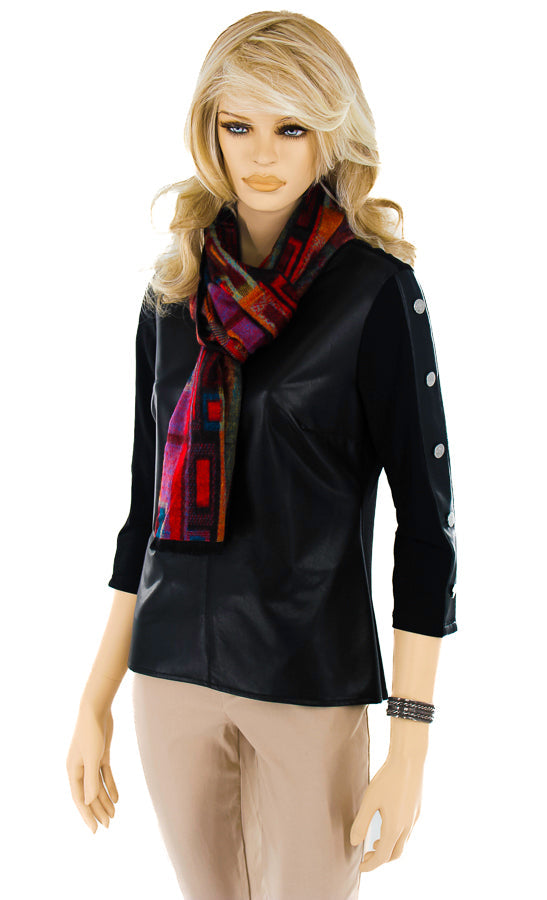 Cashmere Scarf 59 - Red/Multi Print