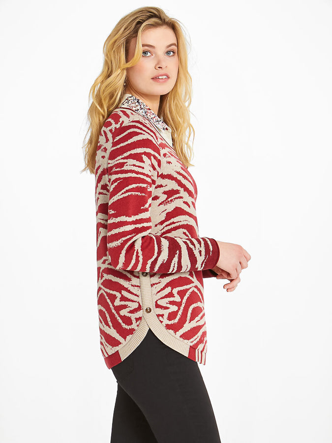 inventory, Long Sleeve, Print, Tan, Tops - August Brock Fashions