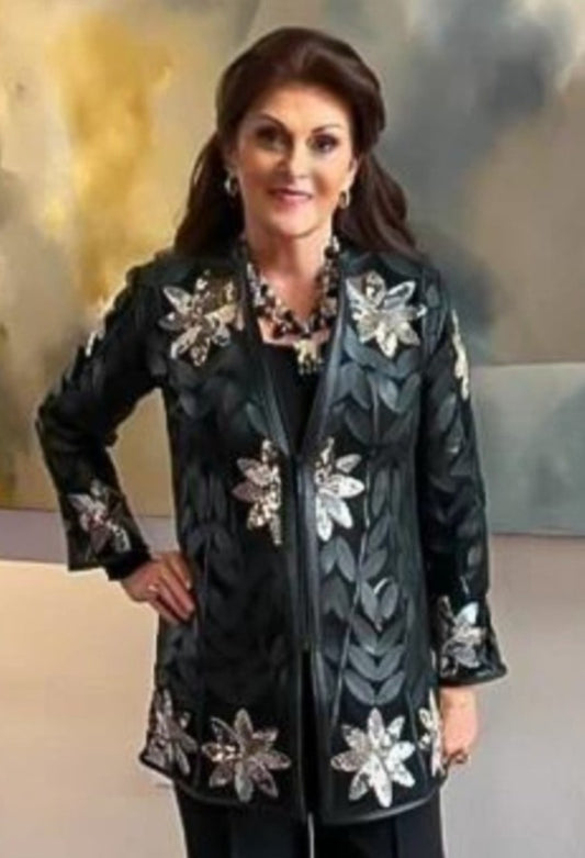 ABF 11910133 Sunburst Long Leather Jacket