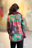 Lindi Reversible Paisley Burgundy Faux Fur Jacket SH15116R-3