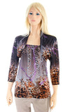 Animal print, inventory, Long Sleeve, Multi-color, Purple, Tops - August Brock Fashions