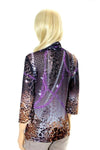 Animal print, inventory, Long Sleeve, Multi-color, Purple, Tops - August Brock Fashions