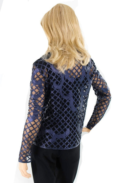 ABF Lattice Design Short Leather Jacket 11910188