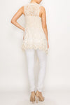 Black, inventory, Ivory, Sheer, Sleeveless, Vests - August Brock Fashions