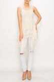 Black, inventory, Ivory, Sheer, Sleeveless, Vests - August Brock Fashions