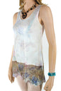 Origami 501-T08 Tank Top with Lace Trimming