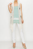 Grey, inventory, Multi-color, Print, Sheer, Sleeveless, Turquoise, Vests - August Brock Fashions
