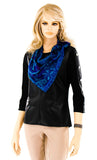 Cashmere Reversible Pointed Scarf- Blue/Purple