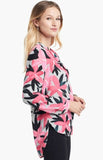 Nic + Zoe R201642 Pink/Multi-Color Floral Poinsettia Top