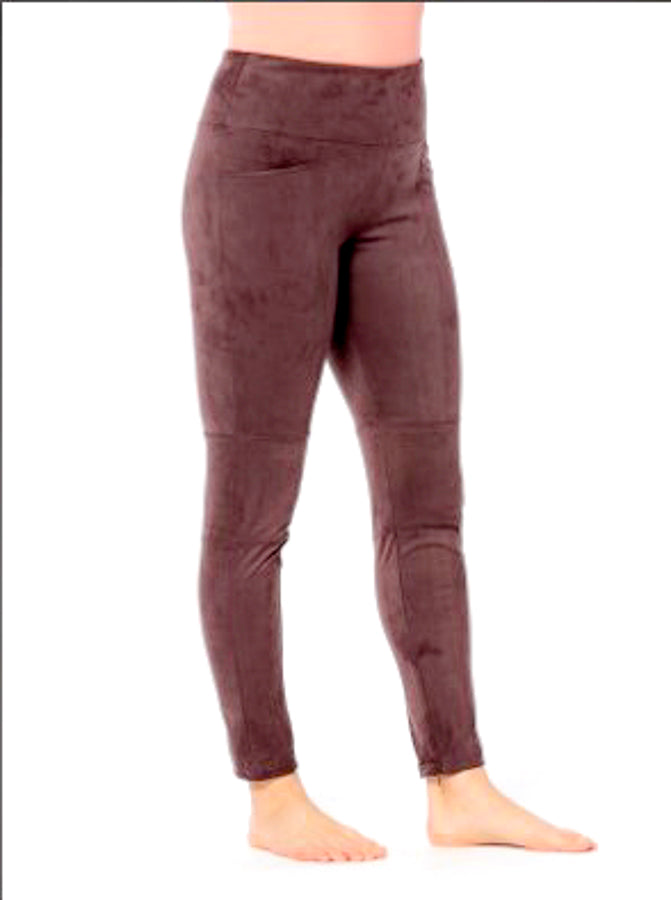Brown, Leggings, New A, Pants, Slip-on, Stretch fabric - August Brock Fashions