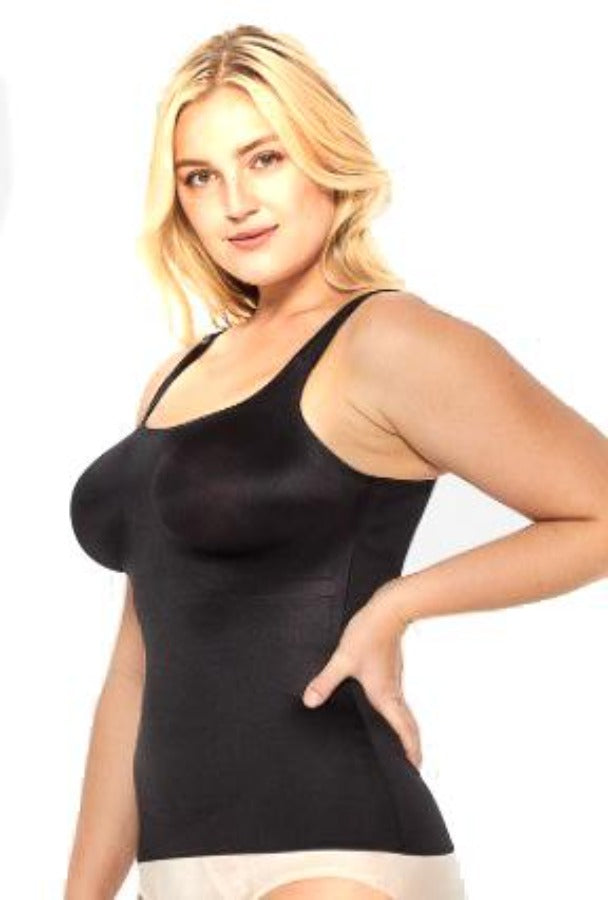 Black, Brown, Cami Shapewear, inventory, Pale, Polka dots, Print, Shapewear, White - August Brock Fashions