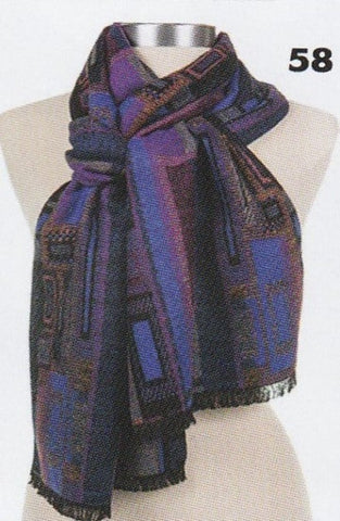Black, Blue, New A, Print, Purple, Scarves - August Brock Fashions