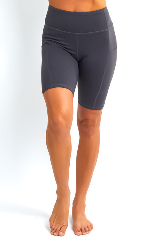 Activewear, Black, Grey, inventory, Shorts, Slip-on, Stretch fabric, Yoga - August Brock Fashions
