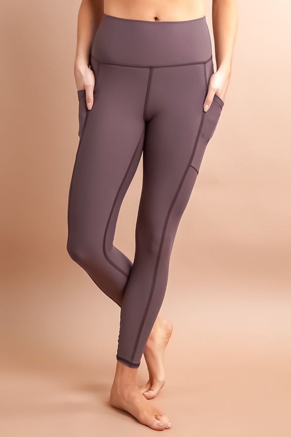 Activewear, Brown, Grey, inventory, Leggings, Sets, Slip-on, Stretch fabric, Yoga - August Brock Fashions