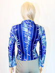 Blue, Jackets, Long Sleeve, Print - August Brock Fashions