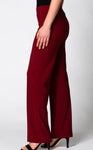$10, Full leg, Pants, Red, Slip-on, Stretch fabric, Wine - August Brock Fashions
