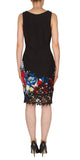 Joseph Ribkoff Black/Red/Blue Sleeveless Sheath Dress 181677