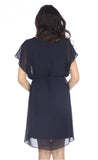 Joseph Ribkoff Midnight Blue Embellished Layered Sheath Dress 203281
