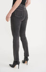Joseph Ribkoff Charcoal/Dark Grey Distressed Slim Cropped Jeans 203072