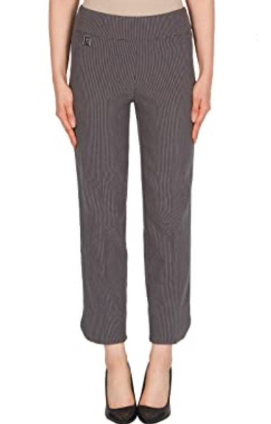 Joseph Ribkoff 174828 Black/White Micro-Dot Cropped Pants