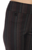 Joseph Ribkoff Black/Multi-Color Striped Slip-On Ankle Pants 213070