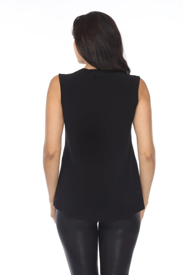 Joseph Ribkoff Layered V-Neck Sleeveless Top 221357