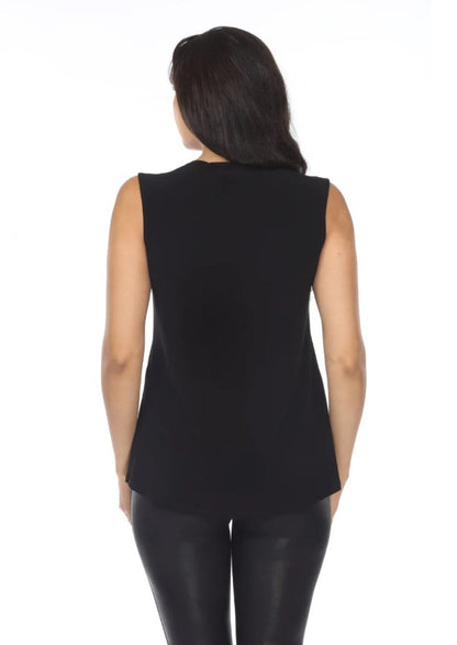 Joseph Ribkoff Layered V-Neck Sleeveless Top 221357