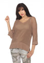Joseph Ribkoff Open-Knit 3/4 Sleeve 2-Piece Sweater Top 222912