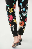 Joseph Ribkoff Black/Multi-Color Floral Print Pull On Jogger Pants 221104