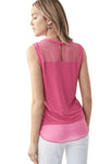 Joseph Ribkoff Sheer Detail Round Neck Sleeveless Top 221219
