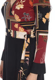 Joseph Ribkoff Black/Multi-Color Floral Print Sheath Dress 203040