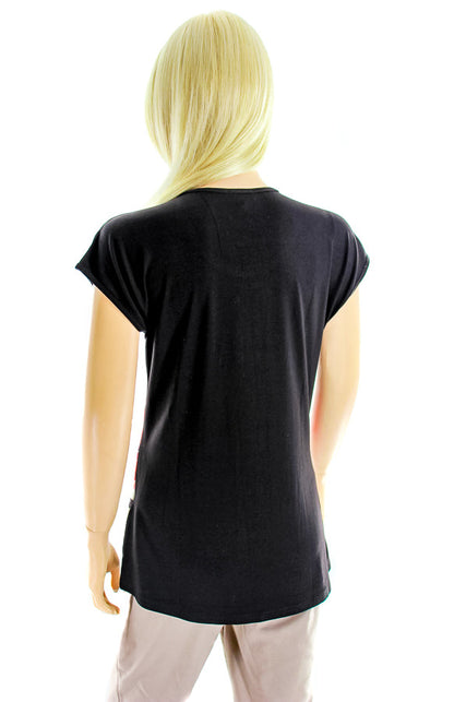 Black, inventory, Multi-color, Sequin, Short Sleeve, Studs, Tops, White - August Brock Fashions