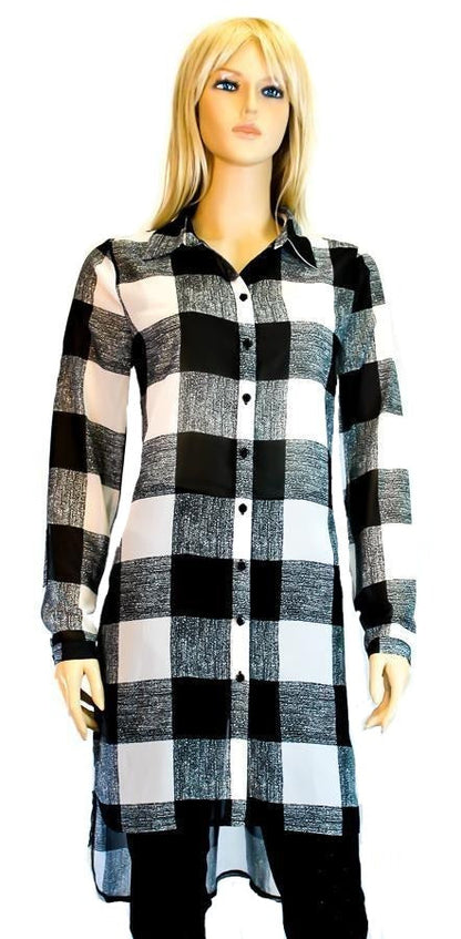 Black & White, Blue, inventory, Long Sleeve, Navy, Print, Tops, Transfer, White - August Brock Fashions